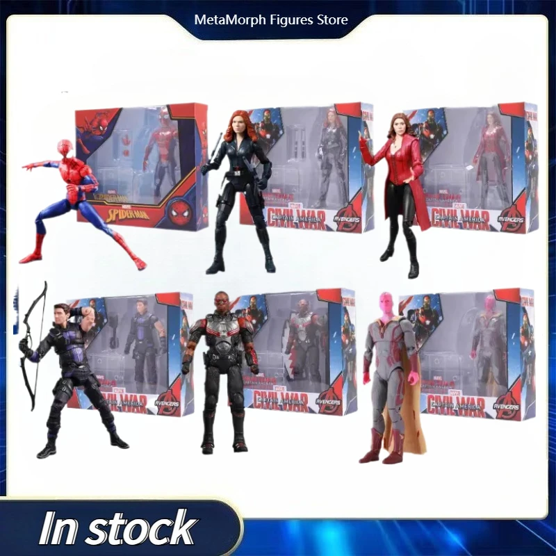 Original ZD TOYS MARVEL The Avengers INFINITY WAR Spider-Man/Vision/Falcon/Hawkeye/Scarlet Witch/Black Widow Actionfigur