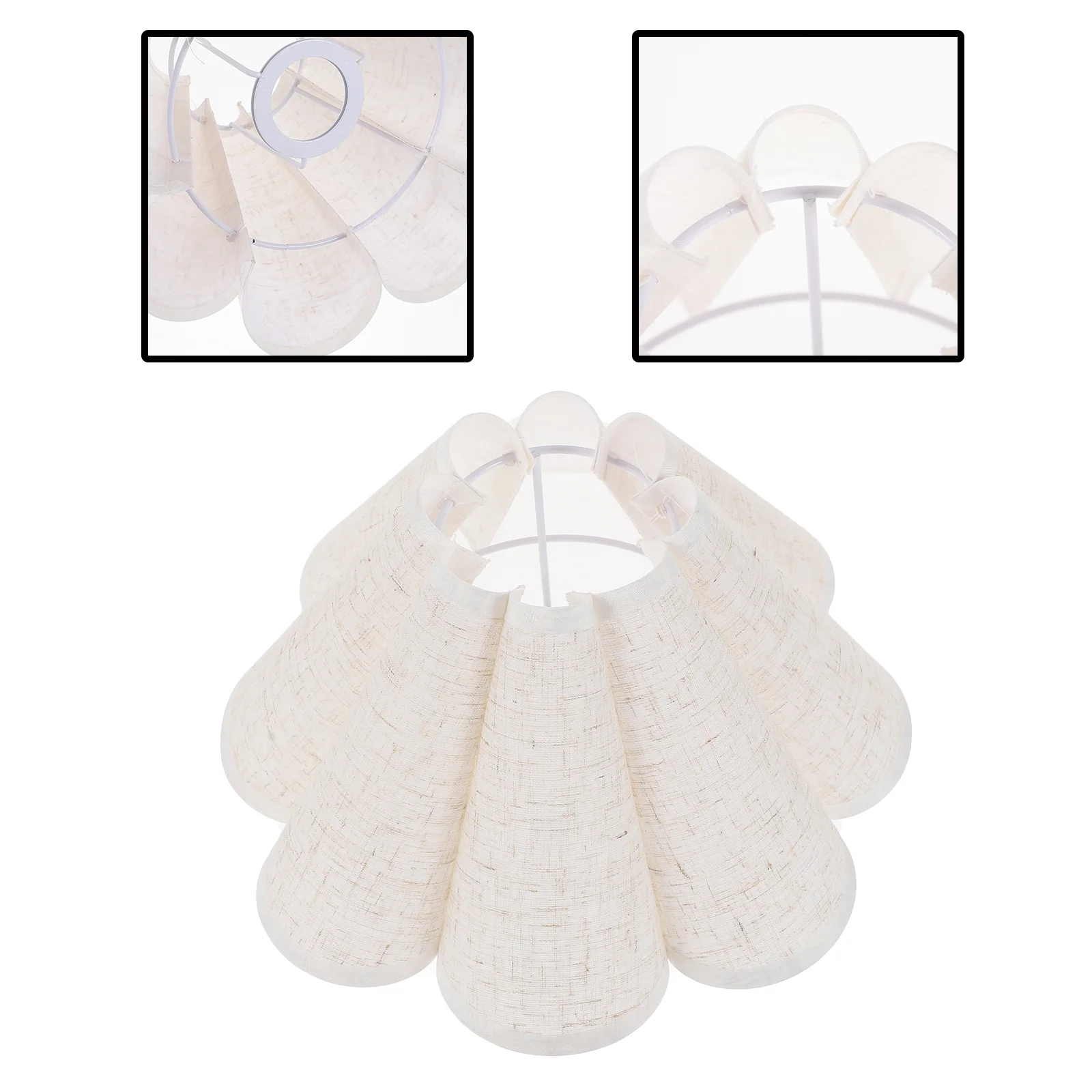 

Petal Table Lamp Shade Decorative Lampshade Desk Lighting Burlap Fine Workmanship Cloth Fabric Design