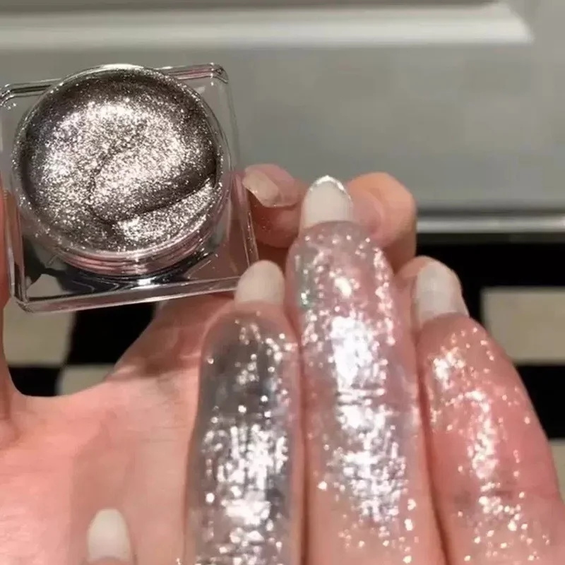 Ombretto monocromatico con glitter Palette di diamanti luccicanti Ombretto singolo pigmentato Cosmetici evidenziatori impermeabili a lunga durata