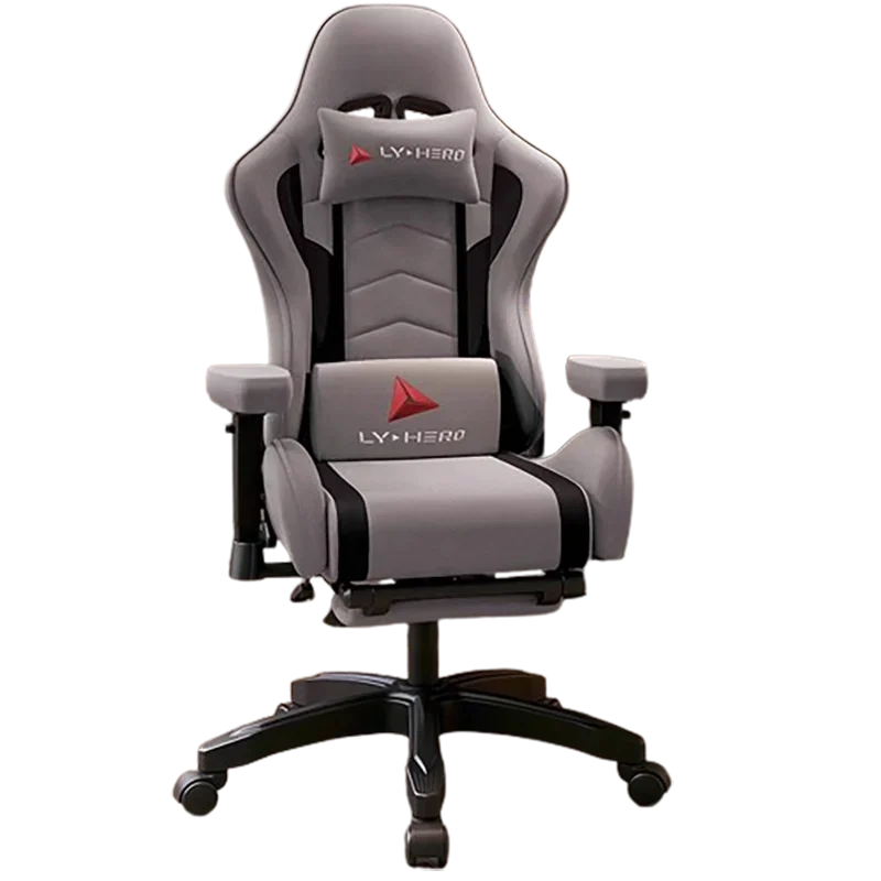 Moderner grauer Bürostuhl minimalistisch ﻿ Kissen Stilvoller ergonomischer Gaming-Stuhl Bequeme Cadeira Para Computador-Möbel mit hoher Rückenlehne