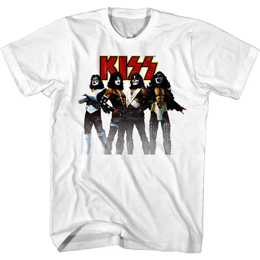 Kiss Rock Band Photo Men's T Shirt Gene Simmons Glam NYC Album Concert Tour Top