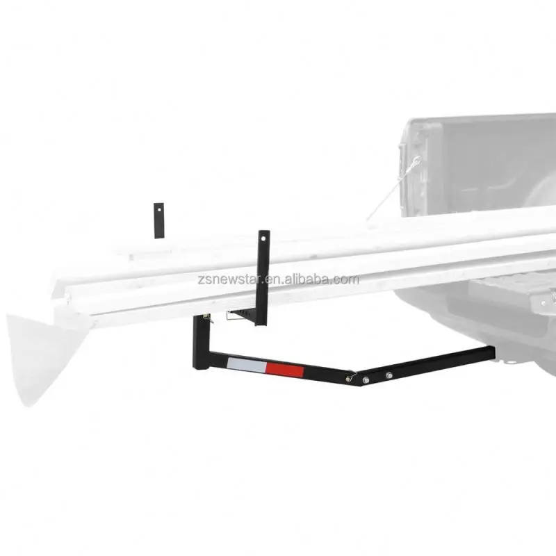 

Custom China Manufacture 400lb Black Adjustable Extendable Foldable Steel Pick up Hitch Mounted Truck Bed Extender