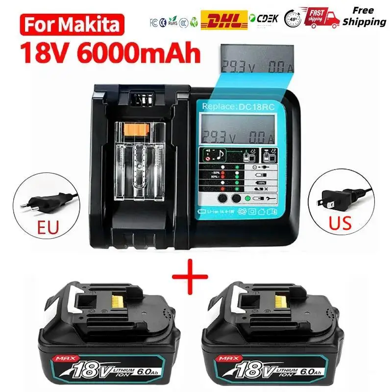 

2024 Upgraded 9A/3A/6A for Makita 18V Battery BL1830B BL1850B BL1850 BL1840 BL1860 BL1815 Replacement Lithium Battery