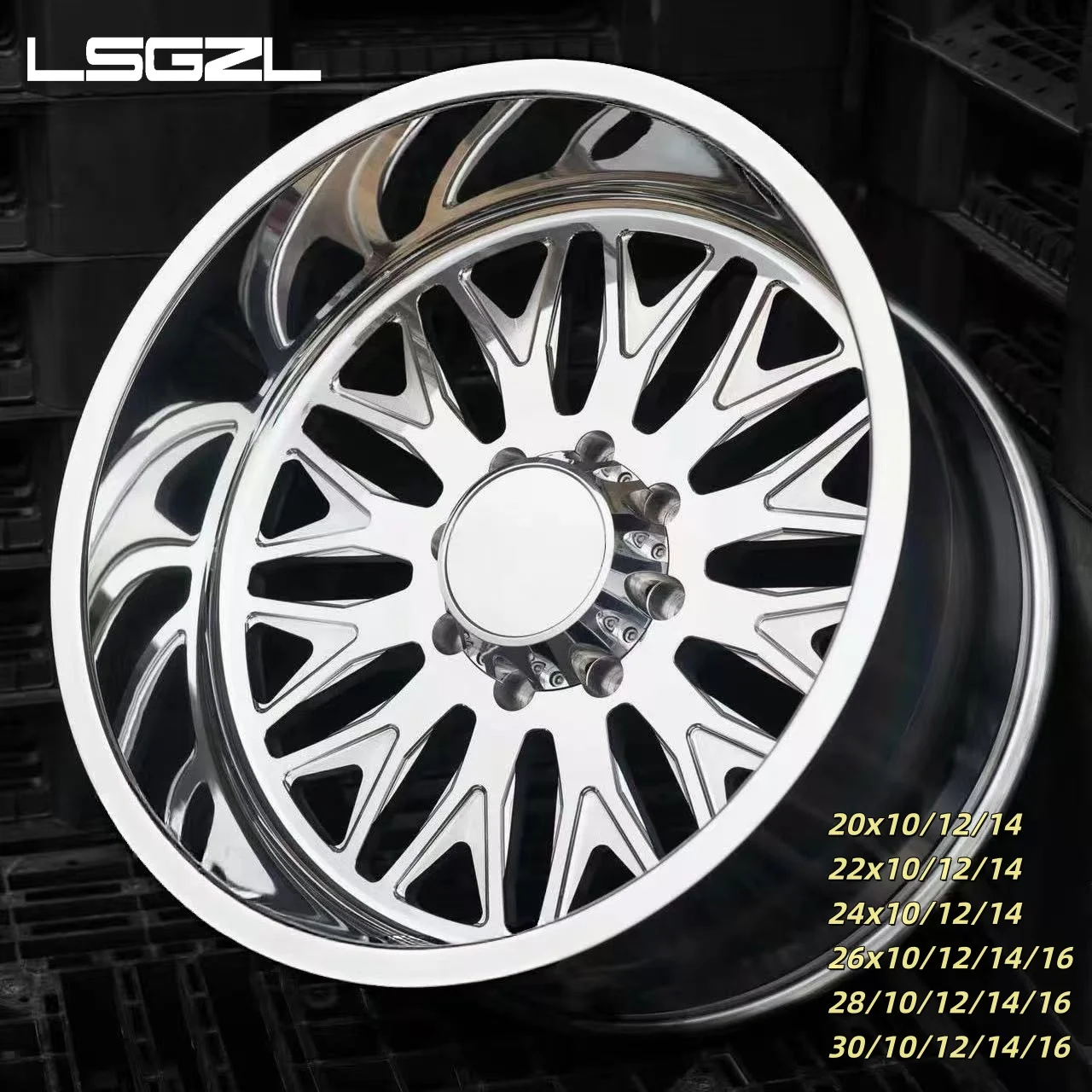 Custom 6  8 10 Hole Lugs Forged Alloy Chrome Polish Black and Machine Brush Dually Rim for Ford GMC GTR silverado 3500 F350 F450