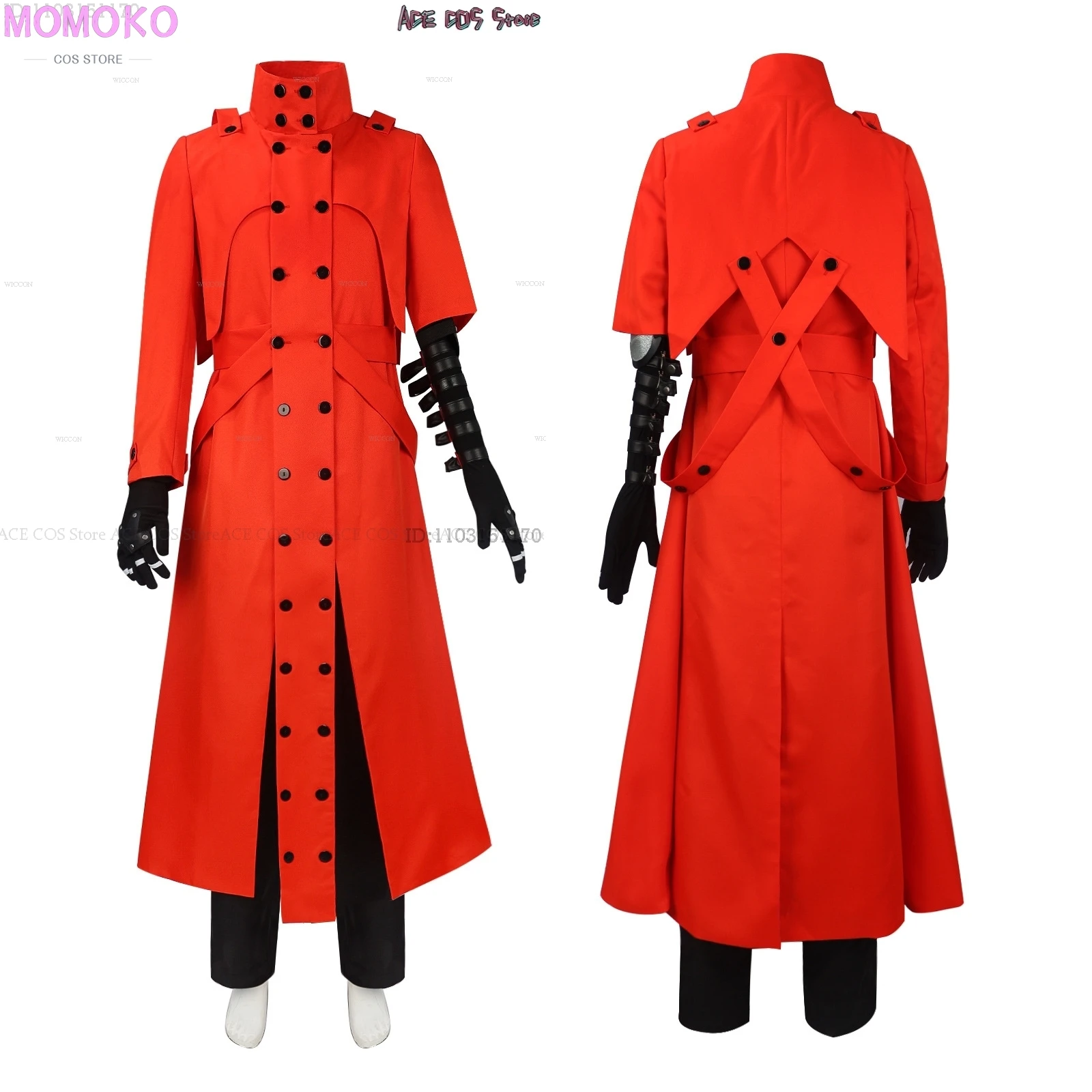 Anime Toraigan Vash the Stampede Costume Cosplay Cappotto da uomo Giacca uniforme Pantaloni OVA Outfit Halloween Party Travestimento