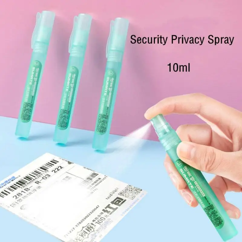 10ML Correction Seal Information Coverage Liquid Security Privacy Spray Thermal Sensitive Paper Privacy Seal Privacy Cover