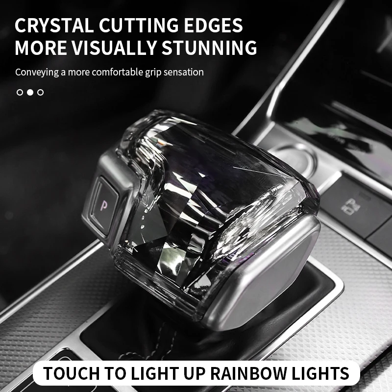 

For Audi A4 A5 A6 A7 A8L Q5 Q7 RS4 RS5 RS6 RS7 S4 SQ5 QS8 Crystal Gear Head Handle Cover Fully Automatic LED Shift Knob