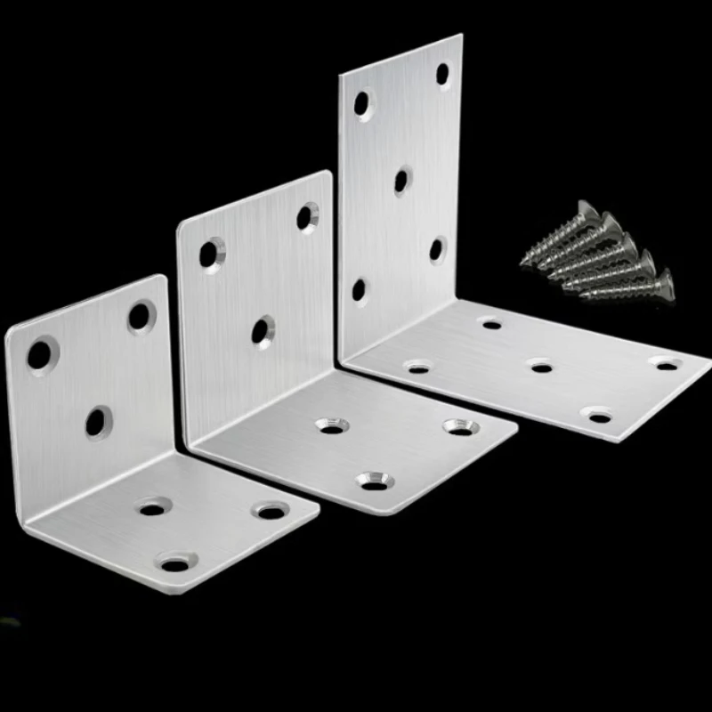 4PCS Stainless Steel Corner Code Table and Chair 90 Degree Angle Bracket Bracket Connector Furniture Hardware Accessories