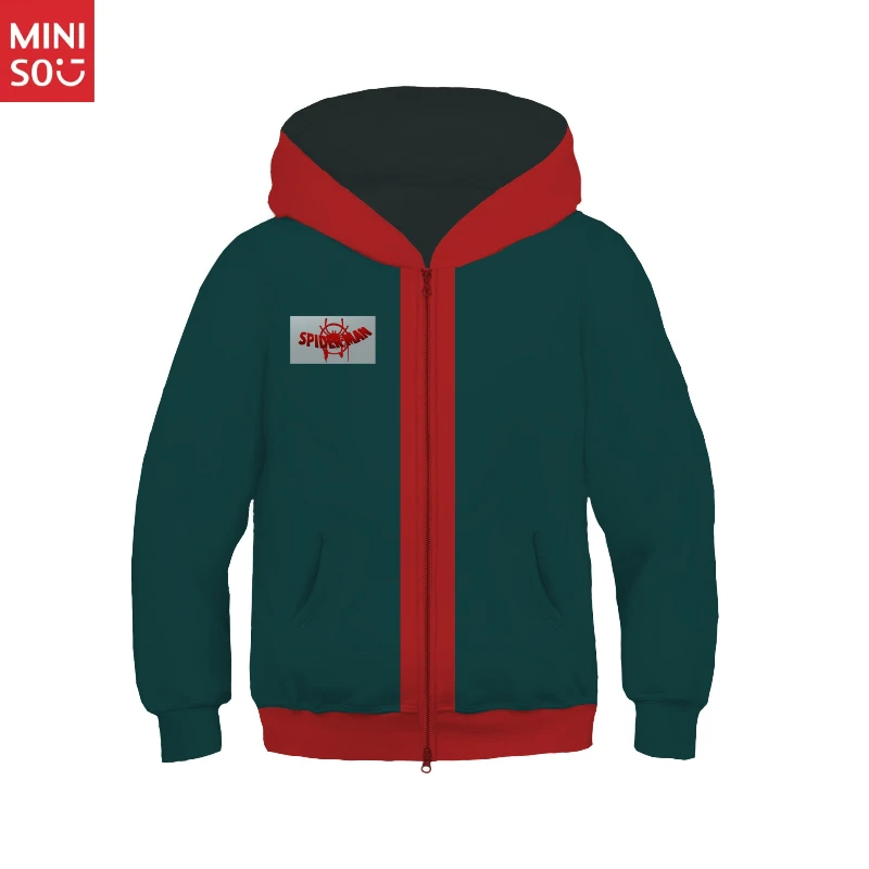 

Spider-Verse Miles Morales Hoodie - 3D Kids Cosplay Top with Mask, Animated Design