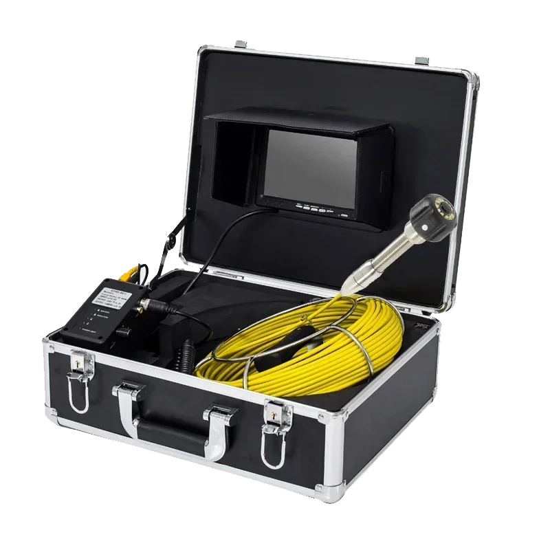 50M IP68 Drain Sewer Inspection Camera System 7 Inch Monitor 23mm Lens Snake Industrial Endoscope