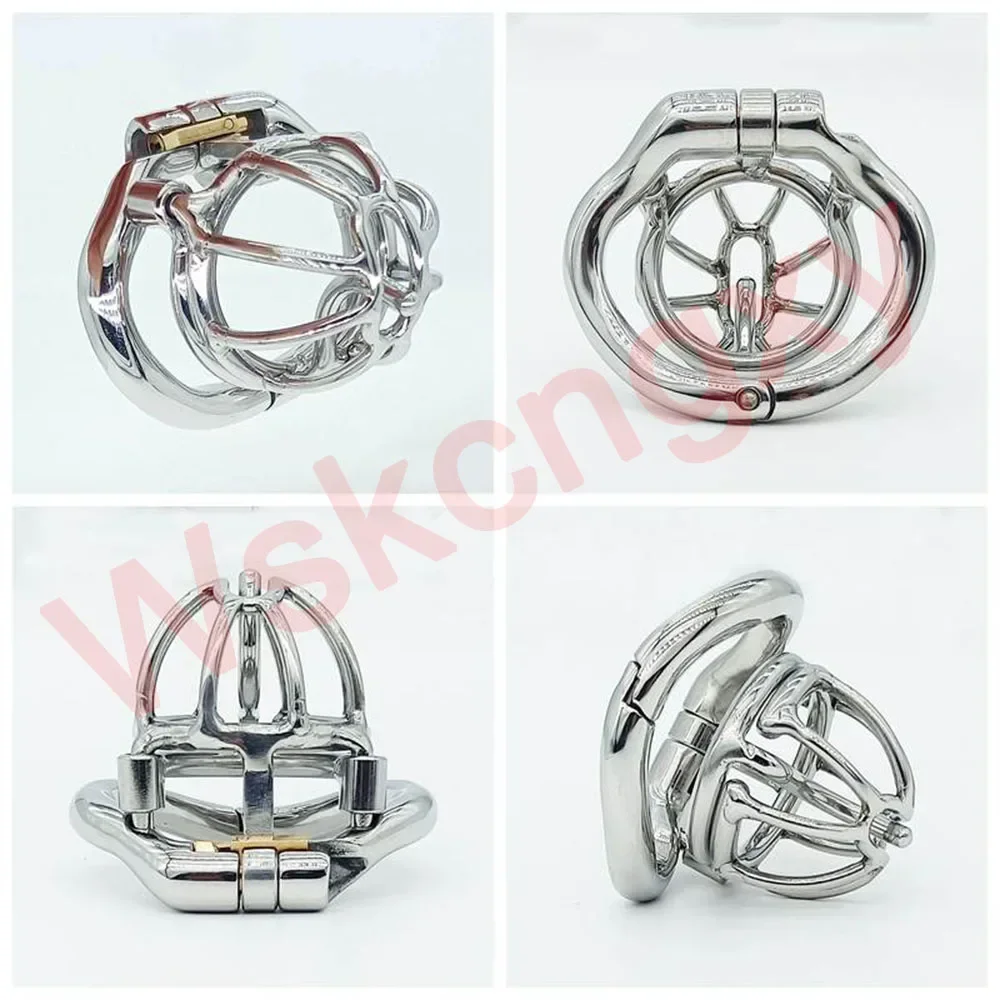 Stainless Steel Male Chastity Device With Removable PA Puncture Cock Cage Penis Ring Sex Toys For Men Erotic Urethral Lock