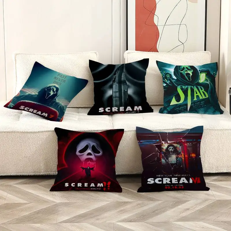 

Scream Horror Movie Anime Cushion Cover Pillowcase Upholstery Sofa Throw Pillow Home Decor Pillowcas