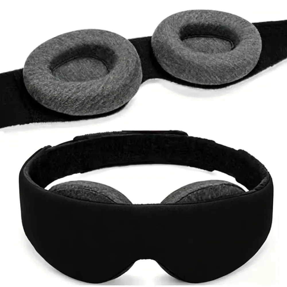 Soft Comfortable 3D Sleep Mask 100% Light Blocking Adjustable Strap Zero Pressure Blindfold Zero Eye Pressure Breathable