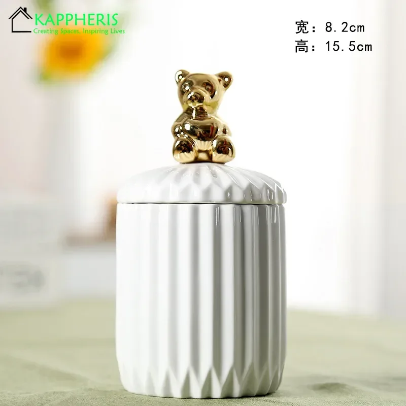 White Ceramic Candle Jars for Candle Making Supplies Containers for Candles Holder Wholesale Tealight Holder with Lid