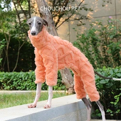 Winter new pattern double-sided fleece puppy pajamas warm Italian greyhound four-legged clothes soft and comfortable whippet dog