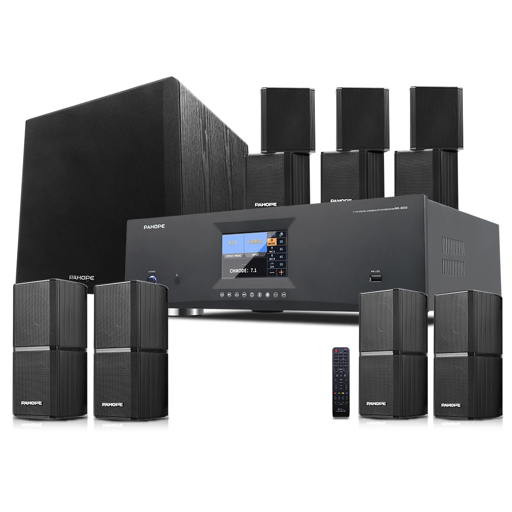 7.1DTS Mini Satellite Home Theater Sound System BT HD Digital Decoding Verstärker Surround Kombiniertes Lautsprechersystem