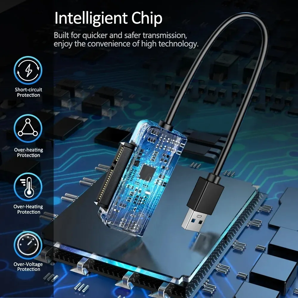 USB إلى SATA محول محول كابل USB 3.0 2.0 إلى SATA محول ل 2.5 بوصة SSD HDD القرص الصلب ملحقات محول خارجي