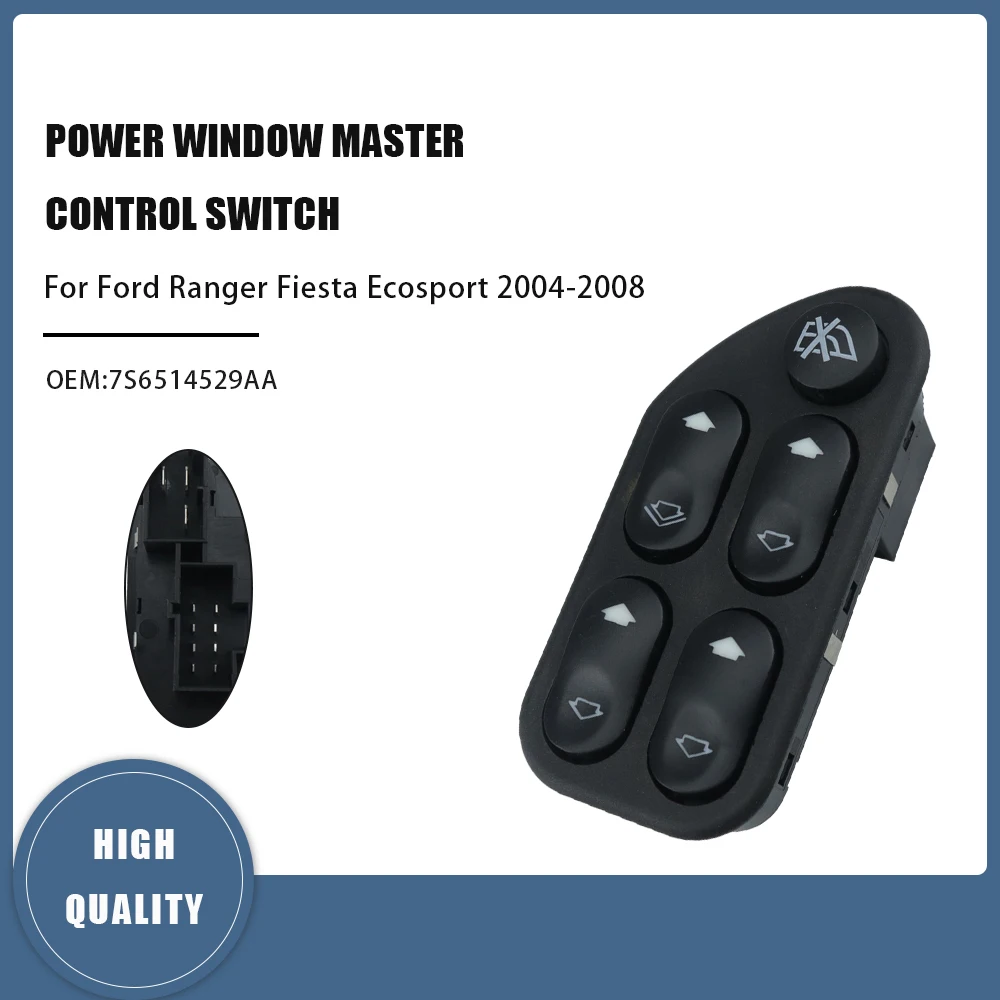 Interruptor de Control de Ventanas Eléctricas para Ford Ranger Fiesta Ecosport 2004-2008 Mitsubishi Space Star DA_ 1995-2006 7S6514529AA