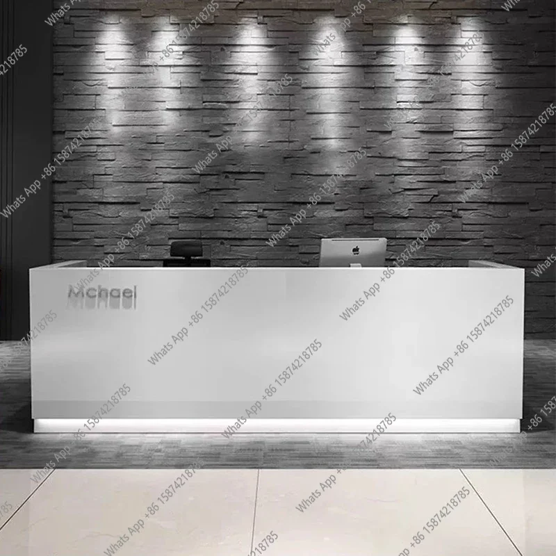 エグゼクティブレストランの受付デスク、モダンなショップ、高級バー、ホテルの受付デスクのデザイン、商業用家具