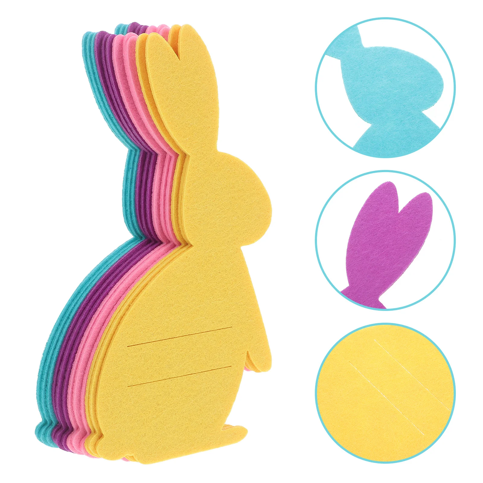 

12Pcs Bunny Cutlery Bags Easter Table Decor Non-Woven Fabric Silverware Sleeves Party Accessories Knife Fork Table Decoration