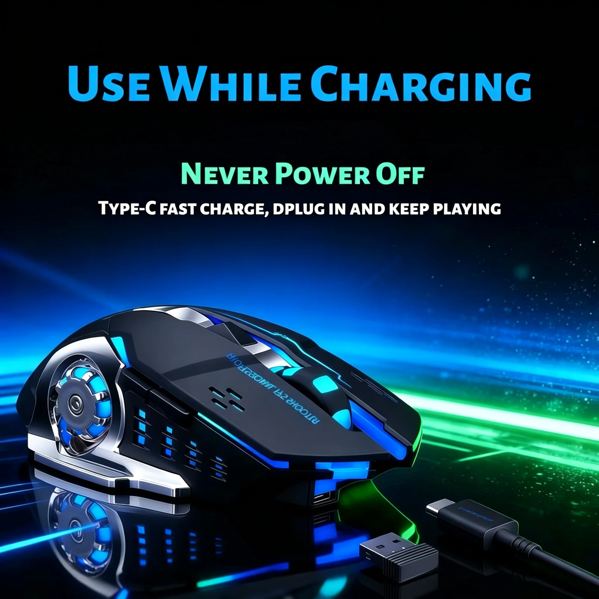 ماوس ألعاب لاسلكي RGB - ماوس T - مراجعة Tech Accessories For Work وسعره