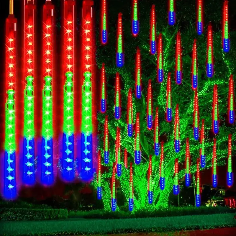 Tira de luces LED para decoración de árbol de Navidad, iluminación para exteriores, jardín, calle, boda, vacaciones, EU/US Plug