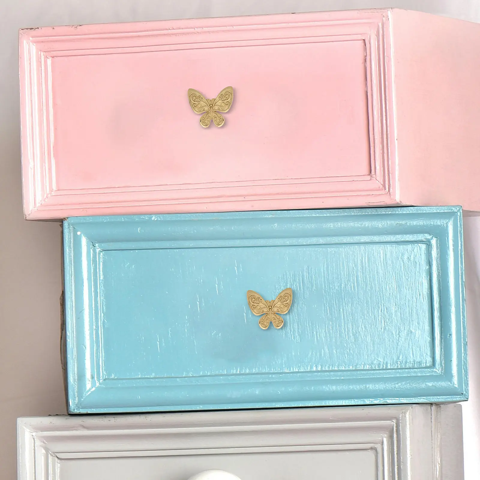 

Brass Butterfly Cabinet Knob Vintage Drawer Pull Retro Decorative Handle for Cupboard Dresser Wardrobe Furniture