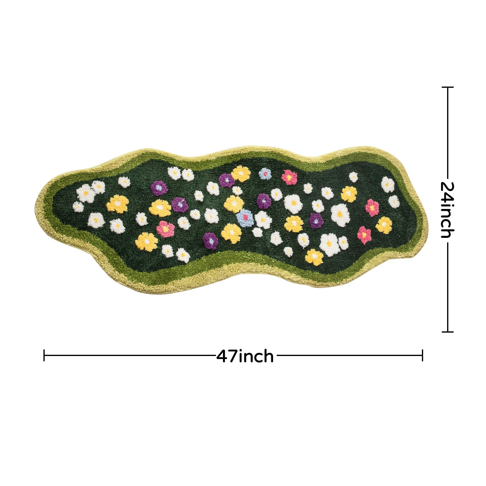 60X120Cm Irregular Flower Bathroom Mat Soft Fluffy Entrance Carpet Area Floor Pad Doormat Bedroom Aesthetic Home Room Decor view 6