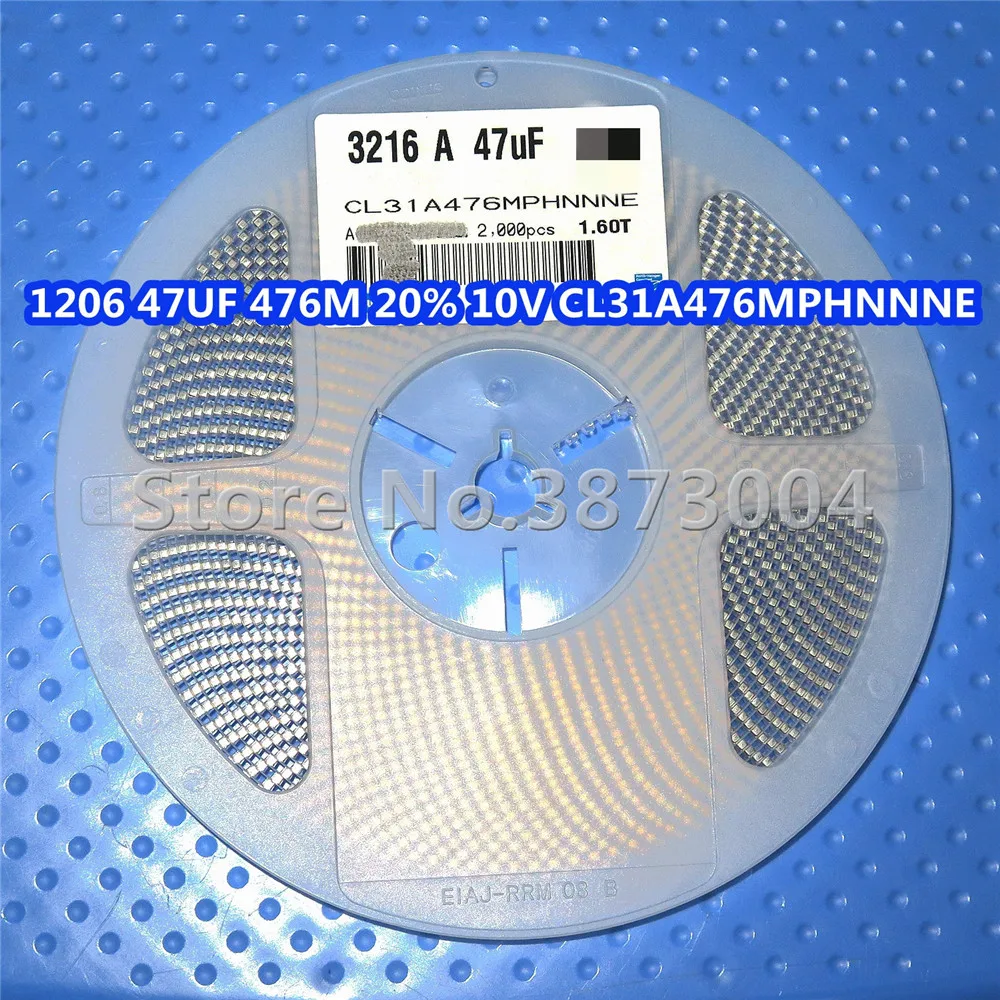 

1 катушка 1206 47 мкФ 476 м 20% 10 В CL31A476MPHNNNE сопротивление SMD 2000 шт./катушка