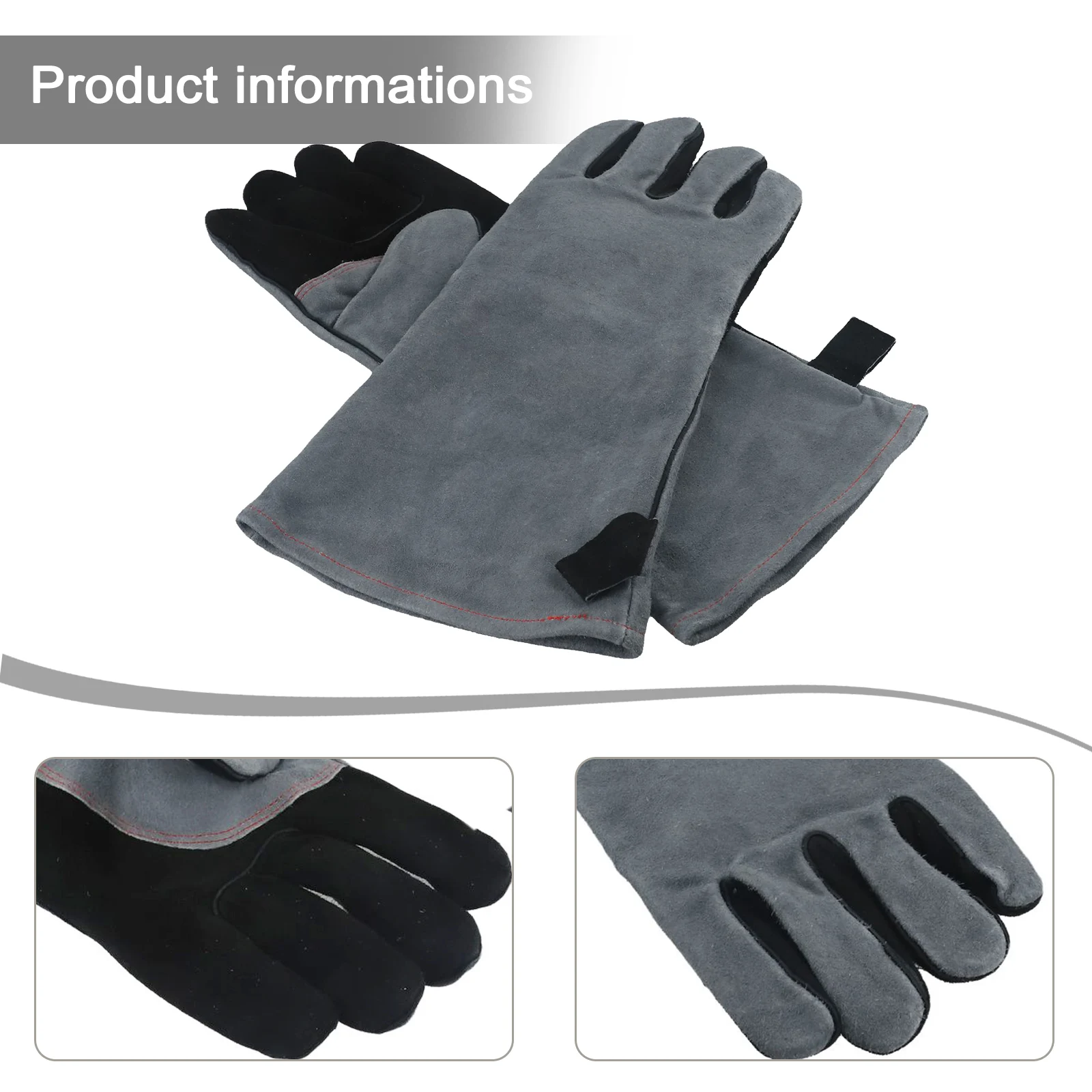 

Gloves Welder Gloves Parts 5mm 7.1 X 16.1 Inches Accessories Puncture Resistan Replacements Thick Cowhide Outdoor