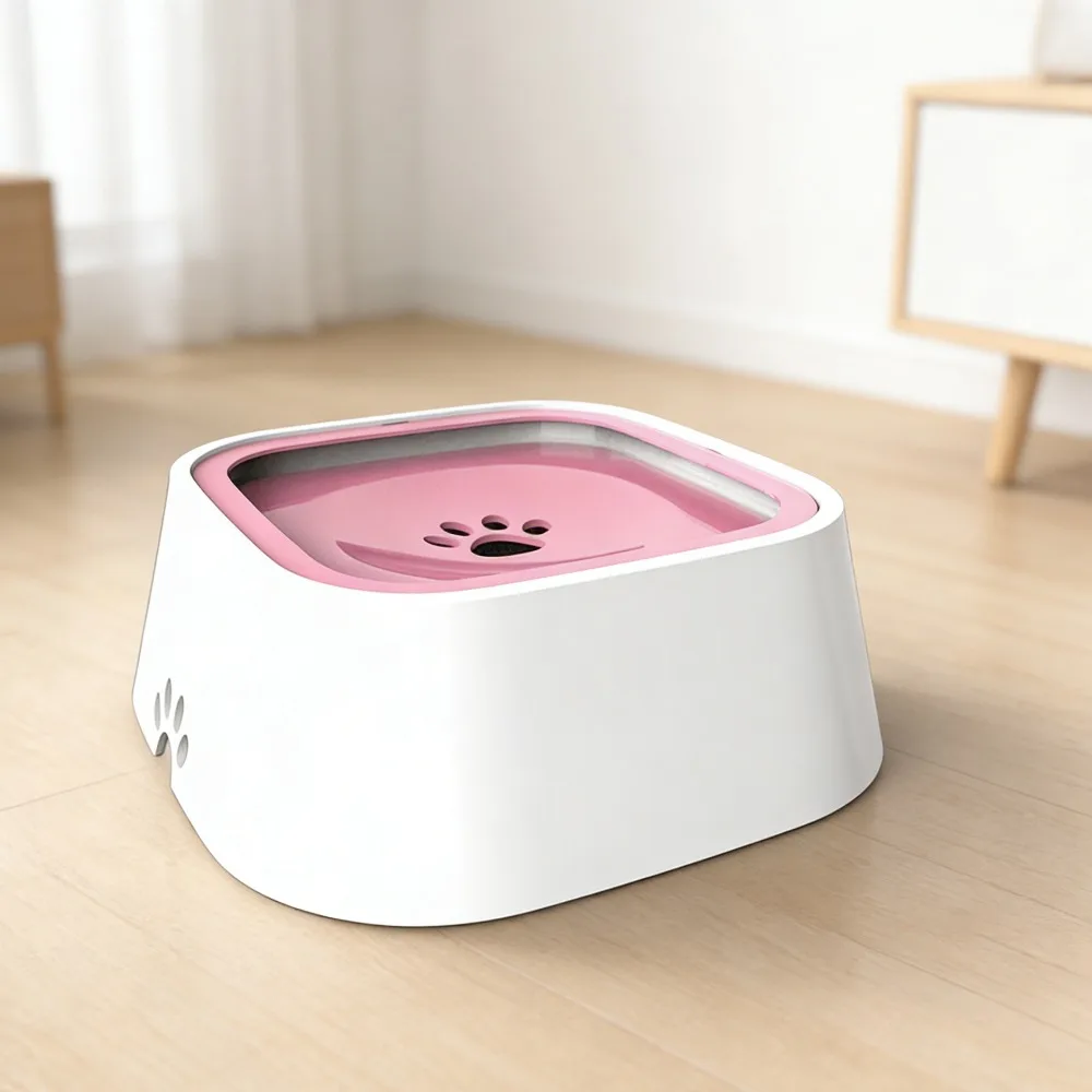 

Pet Bowl Dog Water Bowl No Wet Mouth Floating Bowl Anti Tipping Cat Water Dispenser Splash Proof Dog Bowl