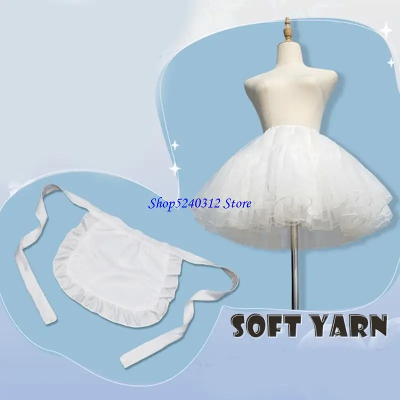634c Ruffle Maid Apron Küche Küche Kochschürze ähliger Petticoats Röcke Tutus Slips