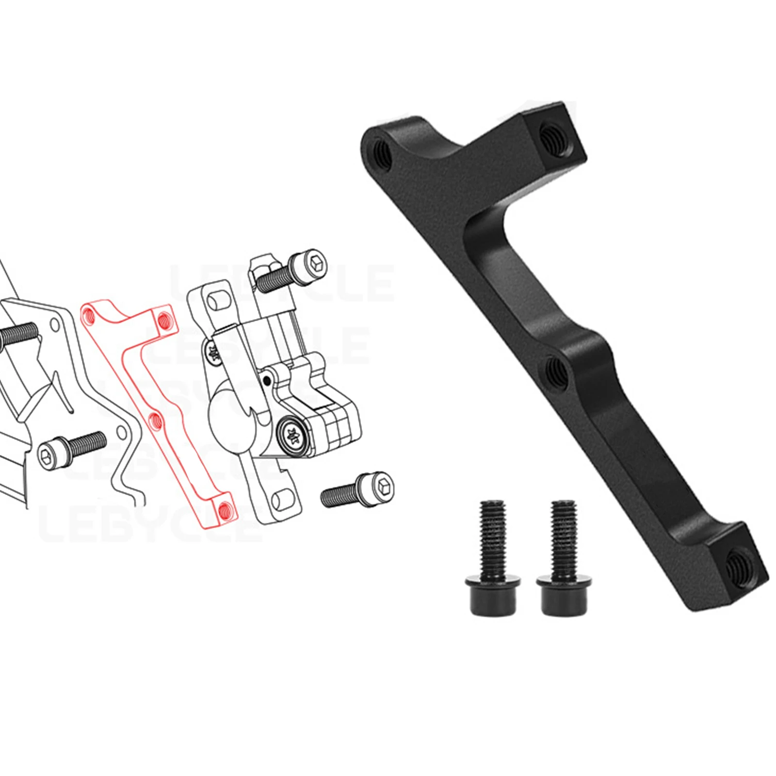 Brake Caliper Mount Adapter for Disc Brakes Front Rear Frame Fork Compatibility 140mm to 203mm Rotors Lightweight