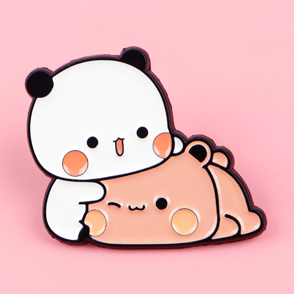 Cute Bubu Dudu White and Grey Couple Bear Enamel Pin Brooches on Clothes Badge Bag Clothes Lapel Jewelry Fans Lovers Gifts view 3