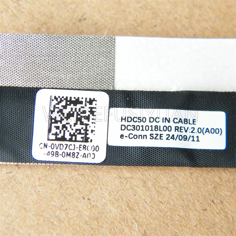 Laptop AC DC Power Jack Charging Port Socket Connector Harness Cable For DELL Precision 7670 7680 M7670 M7680 0VD7CJ