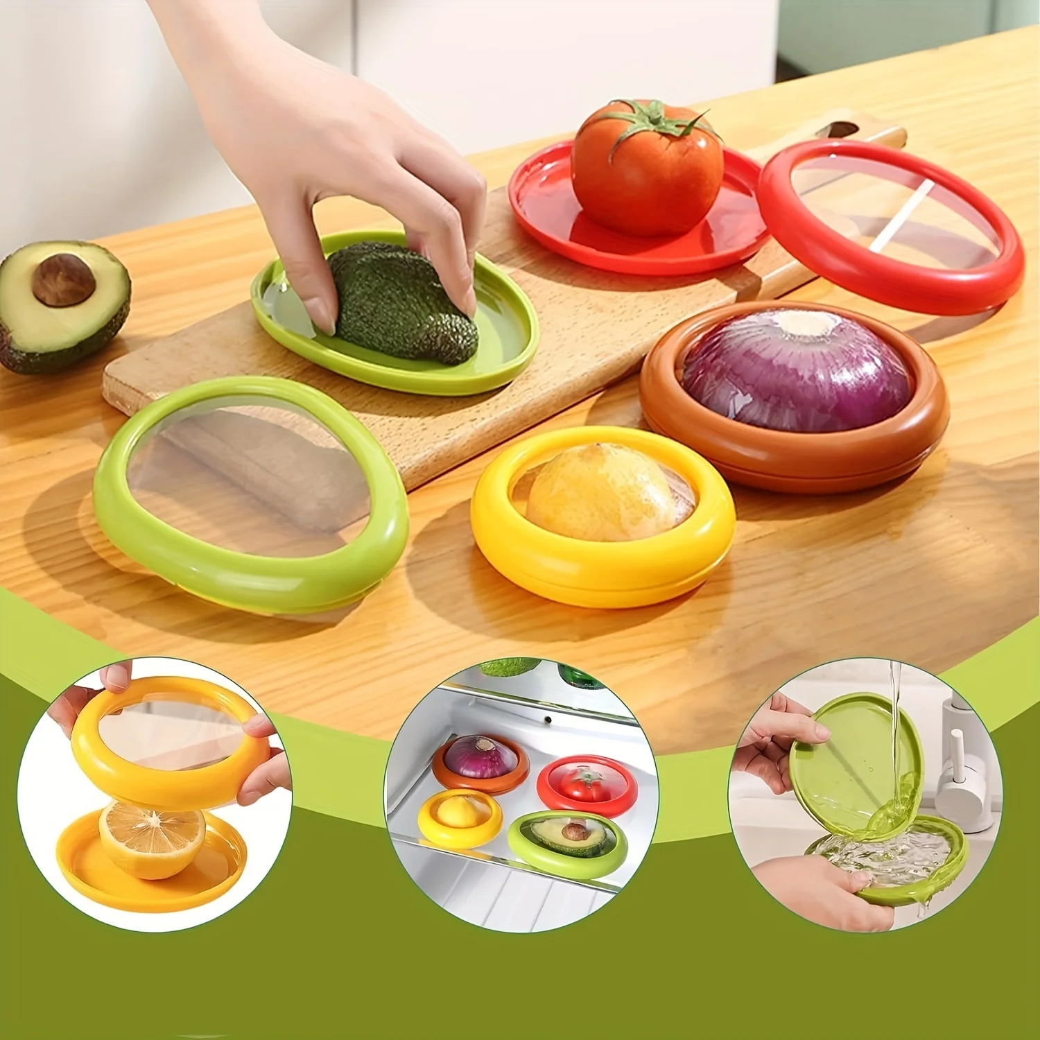 

Fruit Storage Box Reusable Storage Containers For Cheese Vegetable Tomato Lemon to Keep Fresh Food Box Sealed Kitchen Supplie