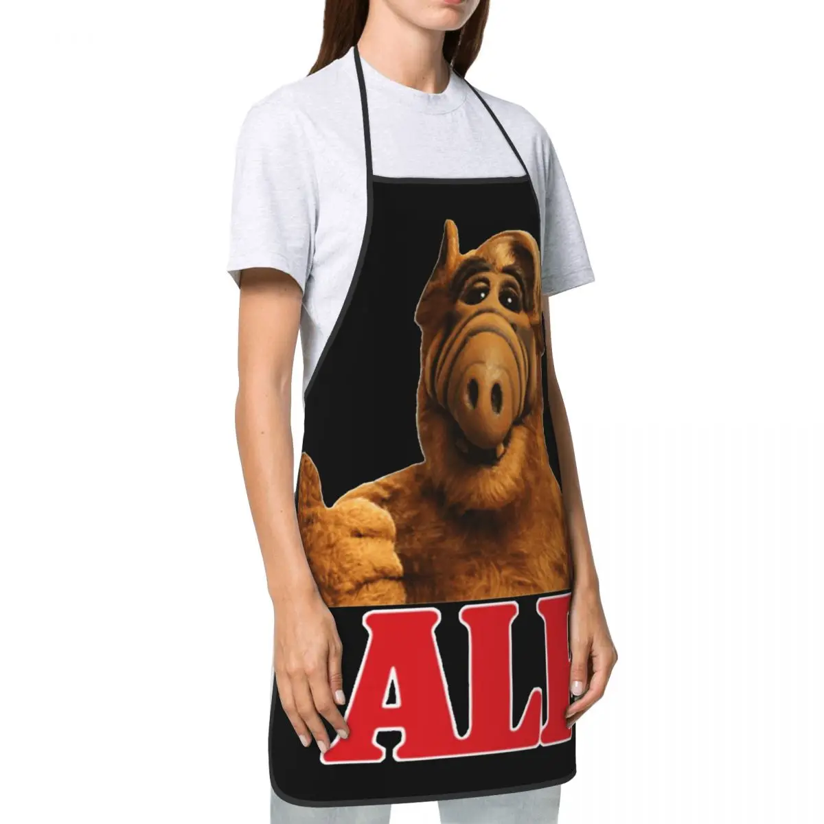 Alf TV Series Bib Apron Merchandise Oil&Water Resistant Adjustable Gordon Shumway Cooking Kitchen Apron for Men Women Chef Gifts