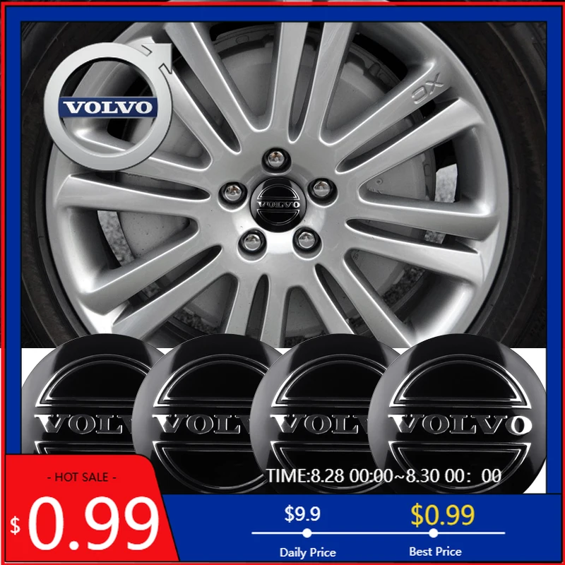 

Стайлинговые молдинги, 4 шт., 56/60 мм, наклейка на центральную крышку колеса автомобиля, наклейки на ступицы, аксессуары для Volvo Rdesign AWD C30 C70 S40 S6