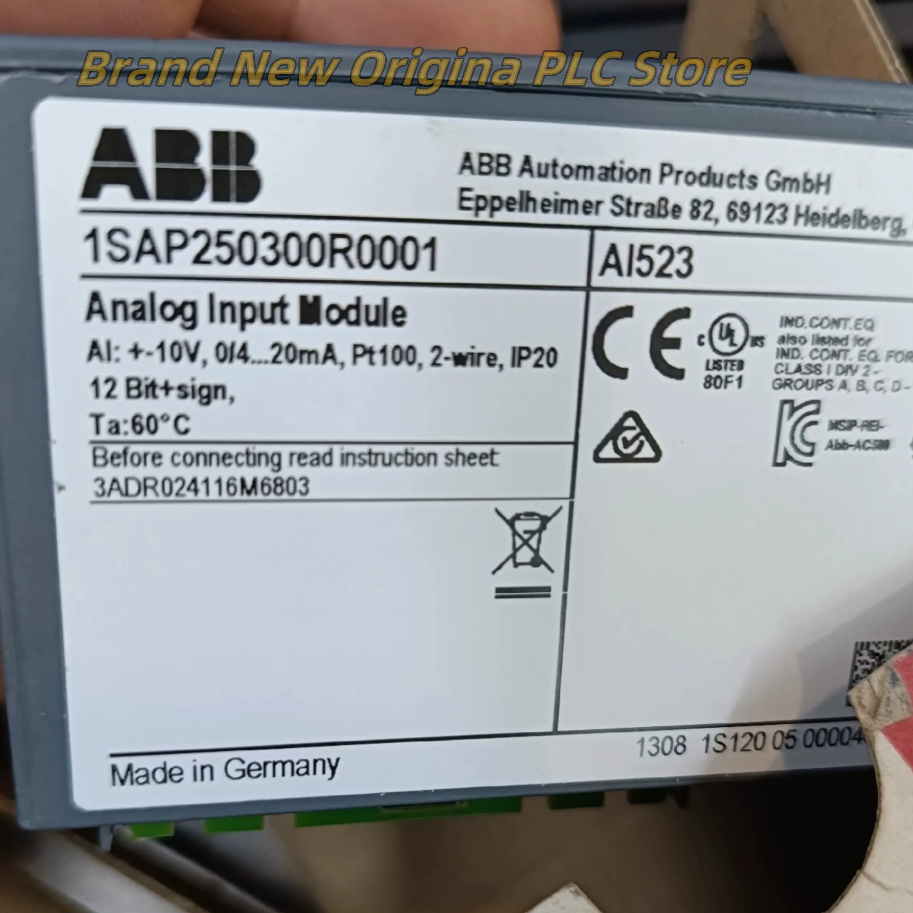 

ПЛК AI835A 3BSE051306R1 новый модуль AI843 3BSE028925R1
