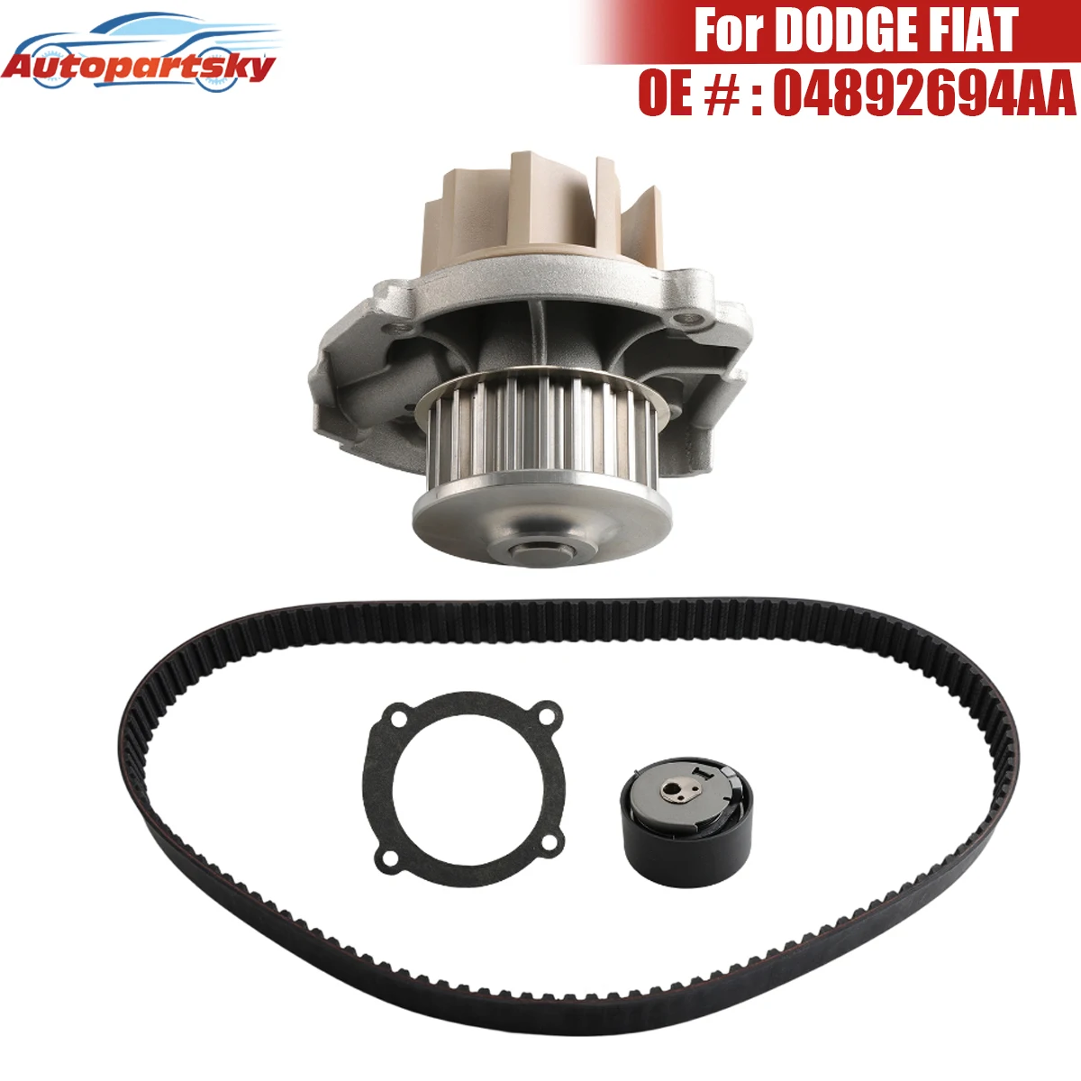 

Tensioner Pulley Water Pump Timing Belt 530022830 55184081 531041430 04892694AA For DODGE FIAT PUNTO JEEP RAM PROMASTER RAPID