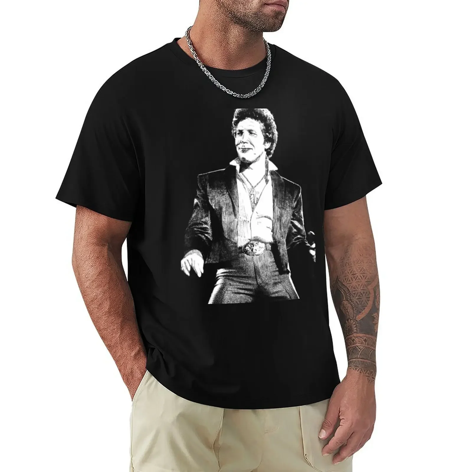 T-shirt Tom Jones szybkoschnący śliczne topy wagi ciężkiej męskie graficzne koszulki hip hop