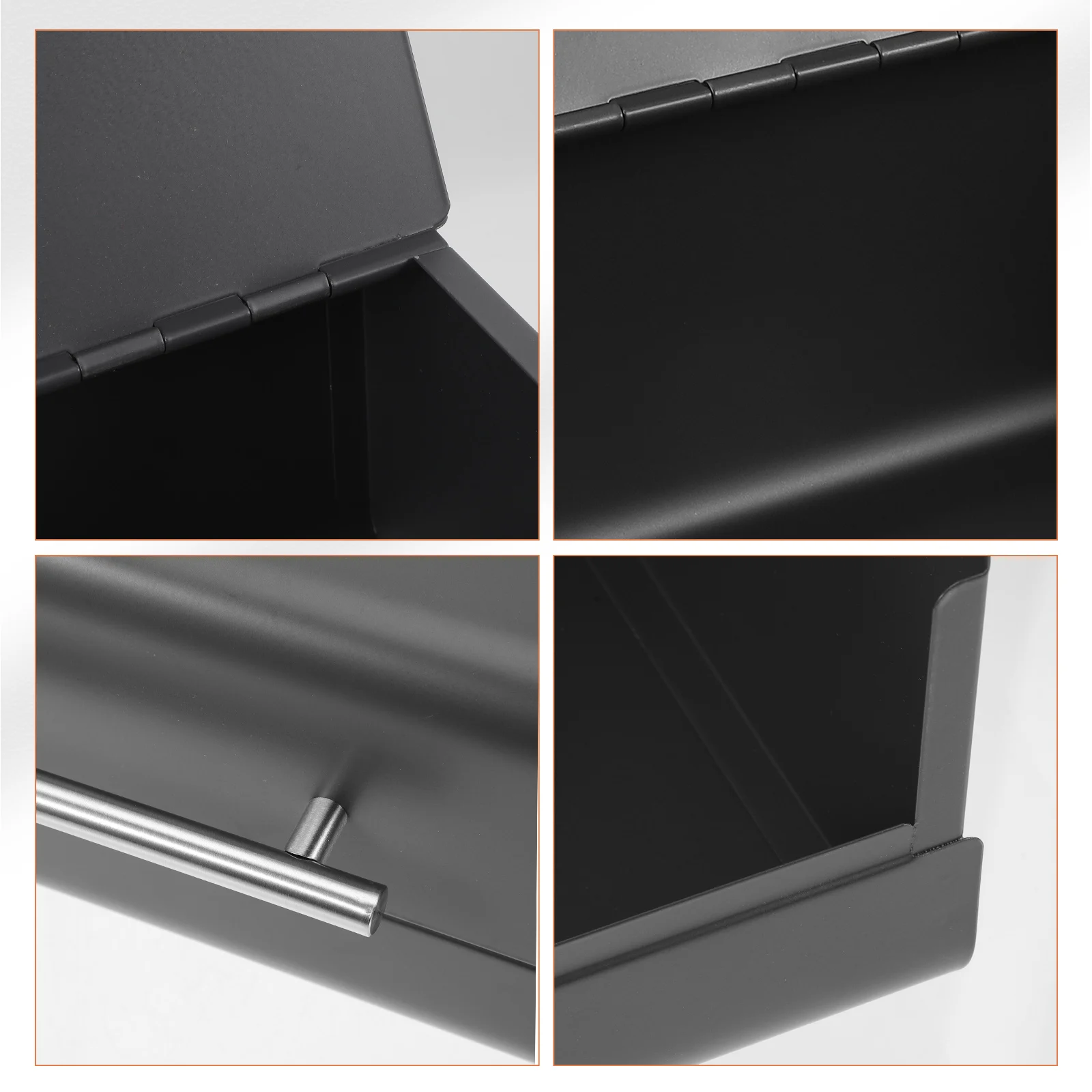 

Large Rectangular Bread Box Containers Stainless Steel Iron Kitchen Accessories Retro Case Food Holder Multi Function Storage