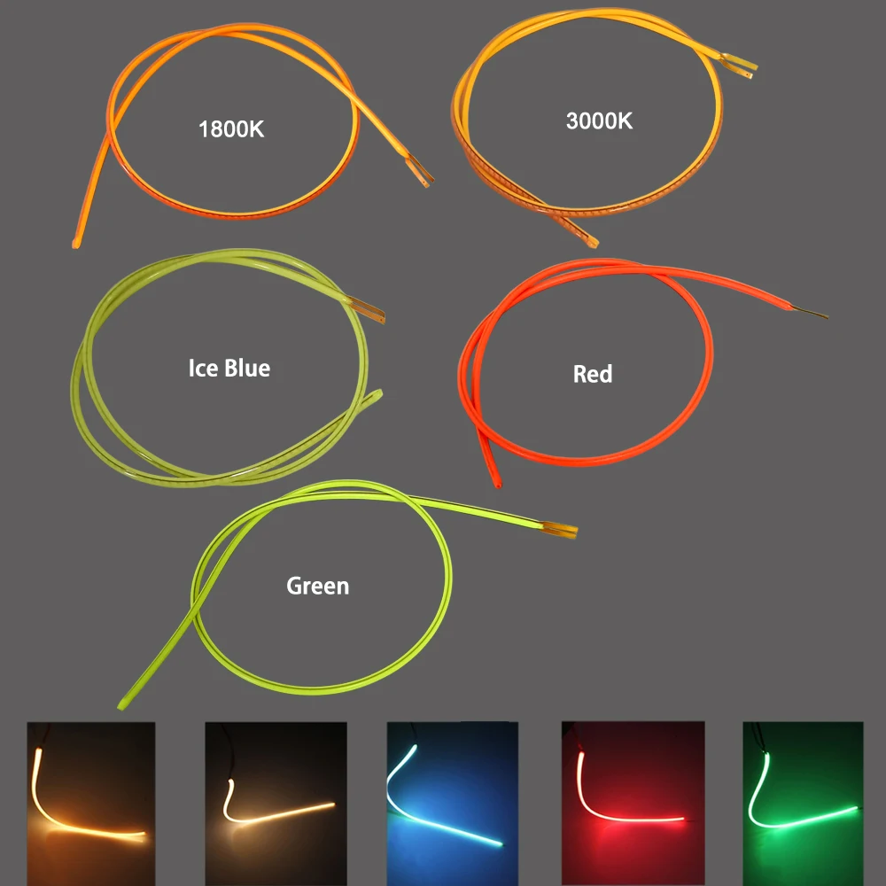 Светодиодная гибкая нить без нити для светодиодной лампы DIY 300 мм 3 В постоянного тока Аксессуары для ламп Диод DIY Запчасти 1800 К 3000 К Красный Ледяной Синий Зеленый