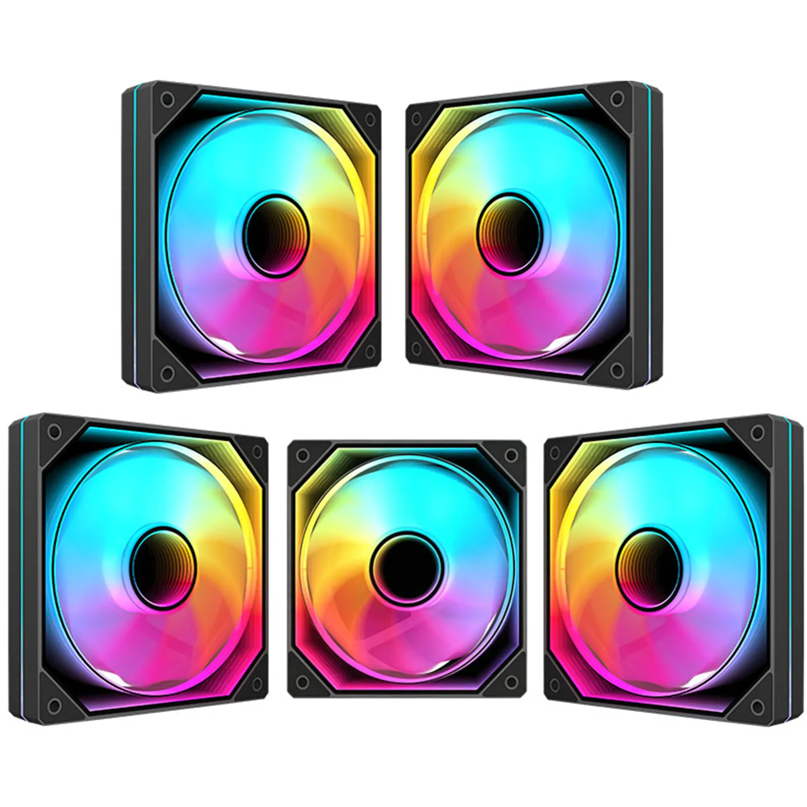 

1/3/5Pcs 120mm ARGB Computer Case Fan, 4 Pin PWM, Silent Computer Cooling Fan with Infinity Mirror