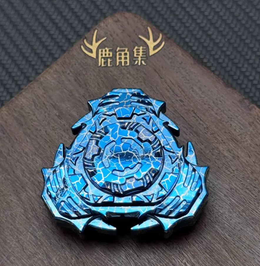 Used EDC DLA Thunder Tooth Titanium Ice Crack Spinner Fingertip Gyroscope Decompression Toys