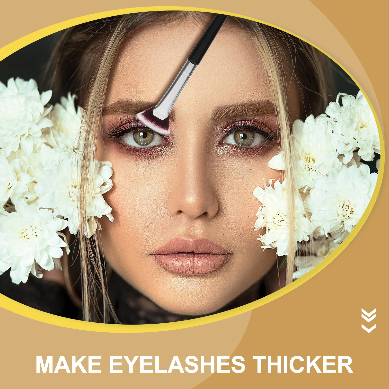 1 مجموعة للطي زاوية صدفي لاش فرشاة مروحة على شكل ماسكارا قضيب لملحقات رمش كلمب خالية أدوات ماكياج العين لينة #3