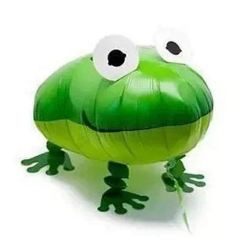 Cartoon Frog Pet Walking Helium Balloon Kids Toy Animal Foil Balloon Baby Shower Party Birthday Wedding Decorations