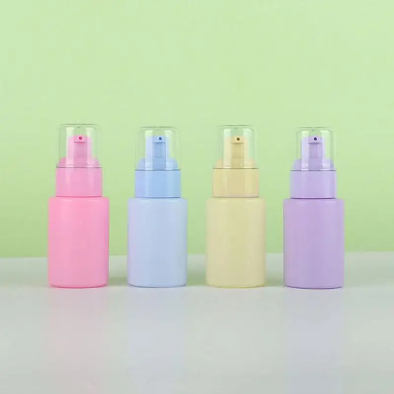 30ml garrafa de bomba vazia de vidro colorido líquido fundação dispensar ferramenta de maquiagem portátil viagem essencial squeeze garrafa beleza