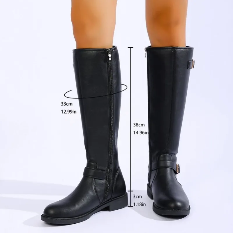 2026 New Platform  Women Vintage Casual Boots Luxury Western Mid Calf Woman Shoe