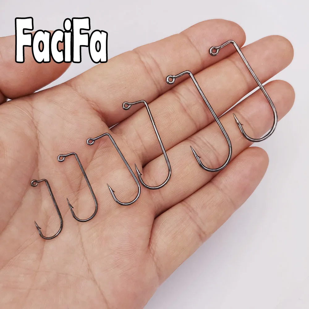 500 pcs 90 Degree Jig Fly Tying Strong Wire Saltwater Freshwater Fish Hook Aberdeen jig fishing size 6 4 2 1 1/0 to 4/0# image 3
